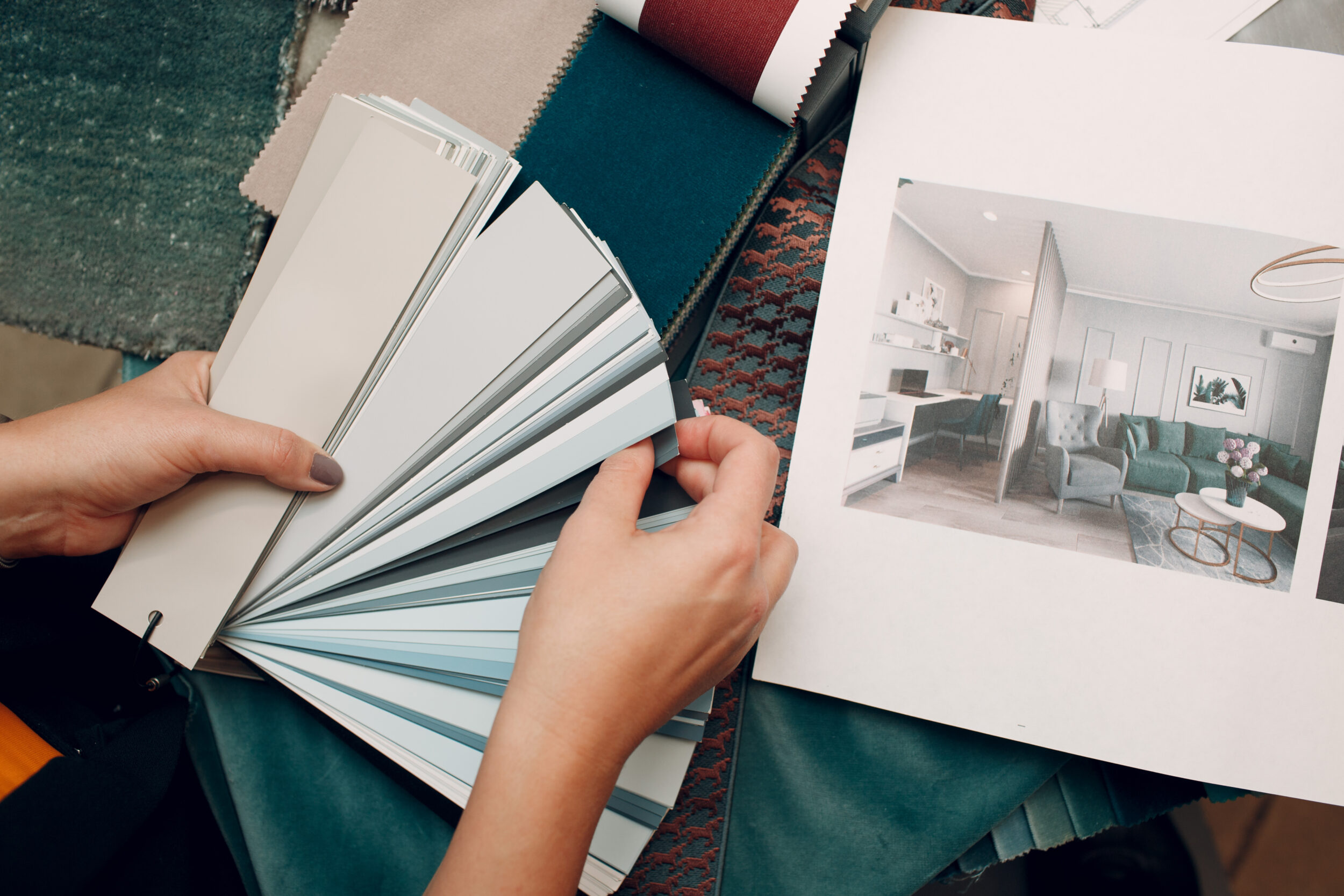 Interior design concept. Designer and project.